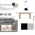 Barevný koncept obývacího pokoje